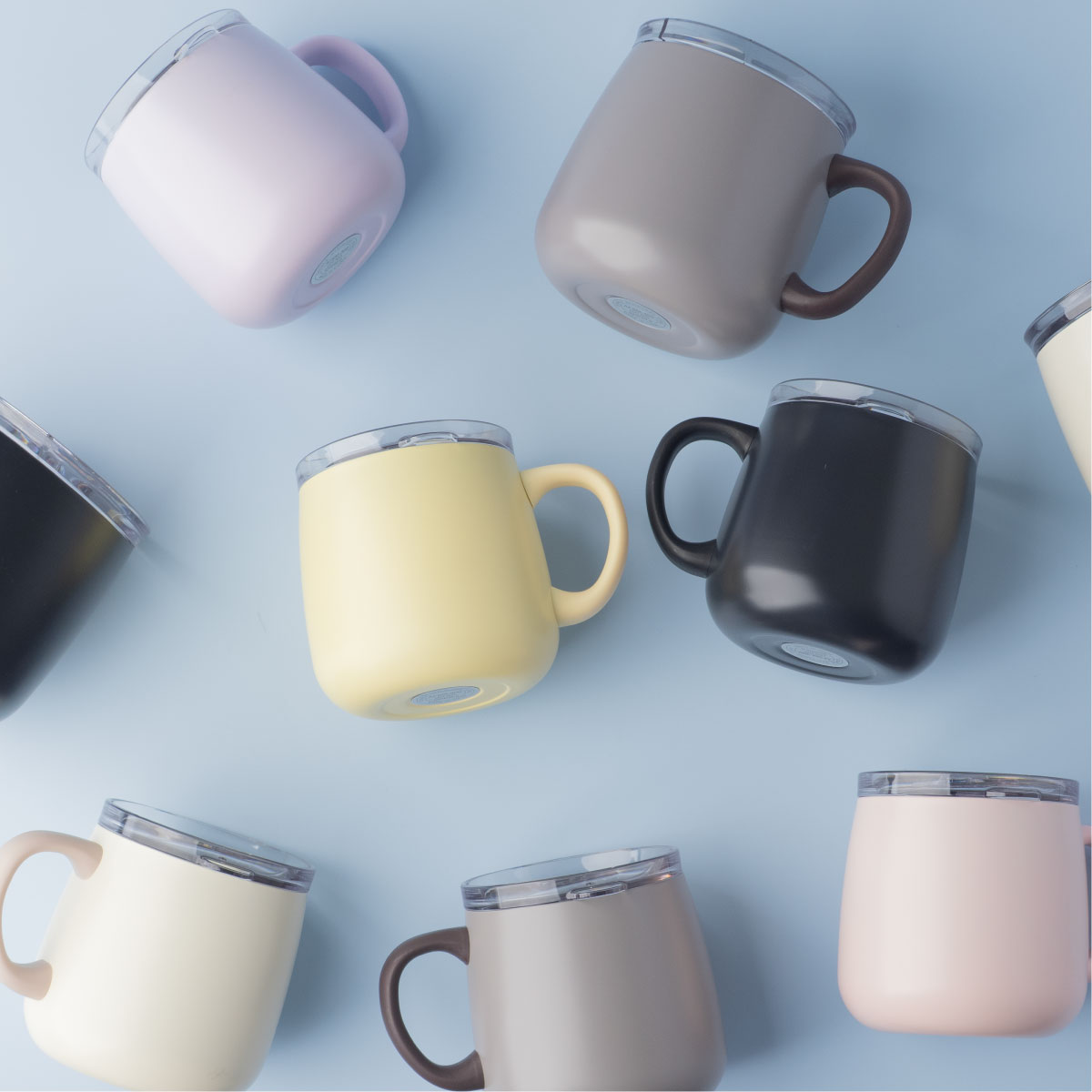 CafeLink(カフェリンク)スライドふた付きマグカップ バニラ アッシュ 390mL 280mL AFSM