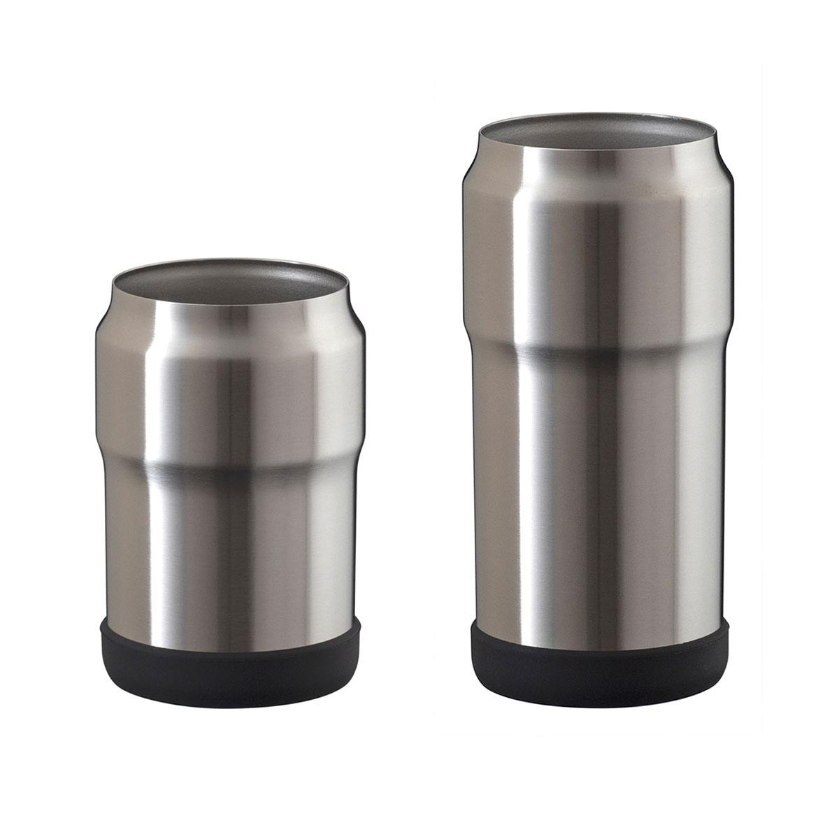 WENS(ウェンズ)保冷缶ホルダー 350ml・500ml缶用2個セット シルバー AWCH-350-500SVset