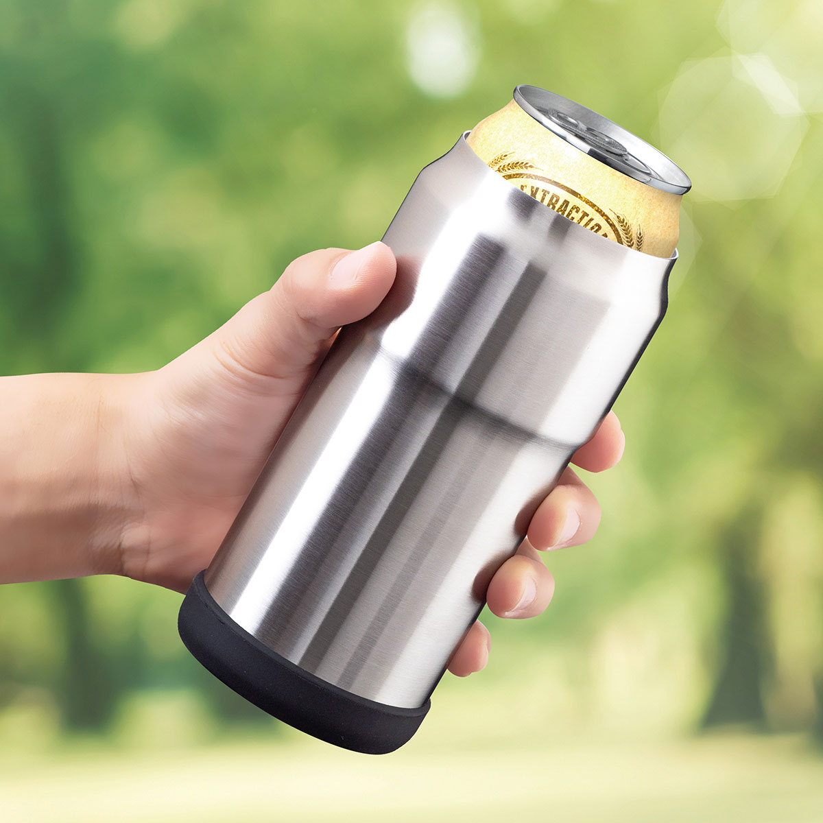 WENS(ウェンズ)保冷缶ホルダー 350ml・500ml缶用2個セット シルバー AWCH-350-500SVset