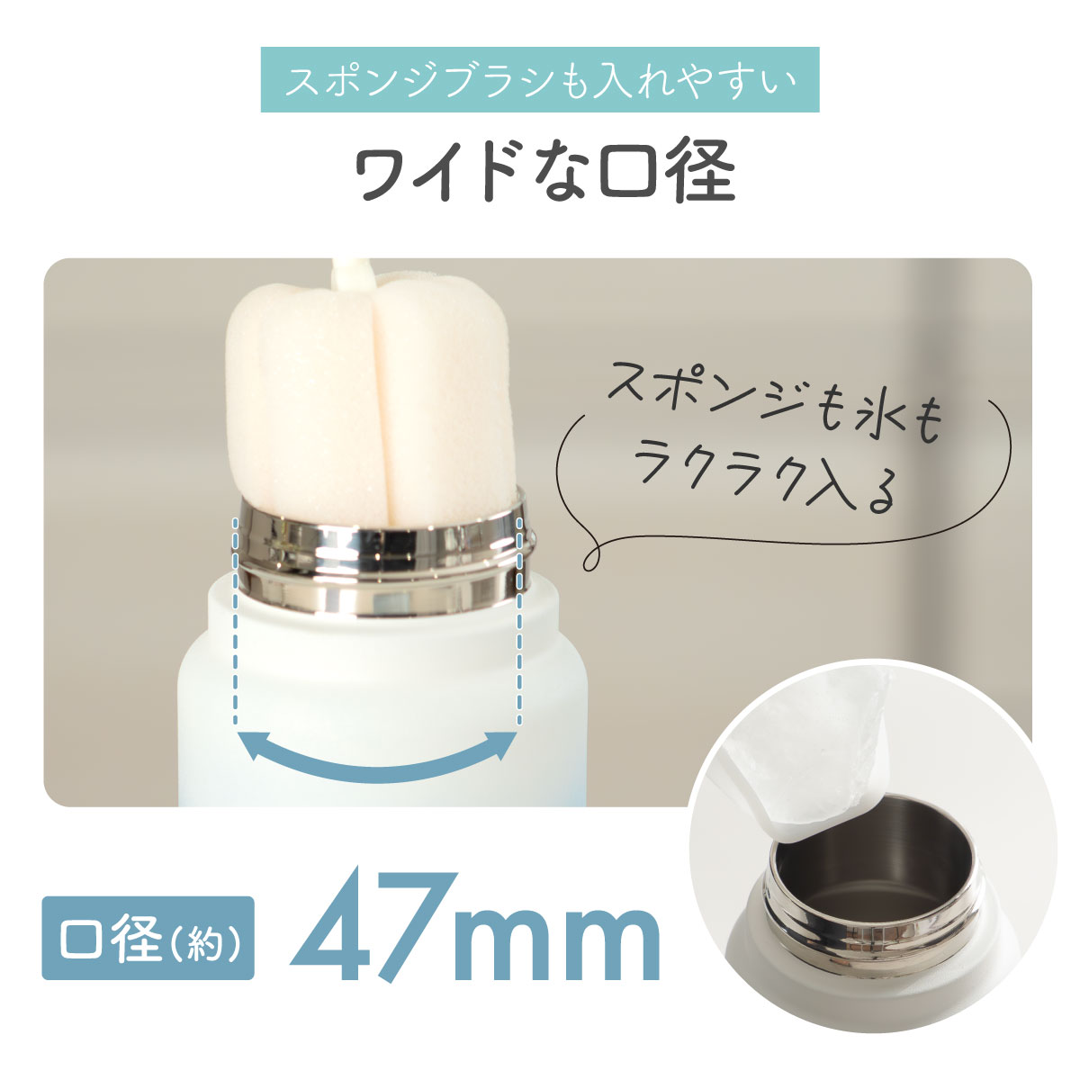 コピーWENS(ウェンズ)ステンレスハンドル付きシームレススクリューボトル 530mL ピンク、ブルー AWSL-シリーズ