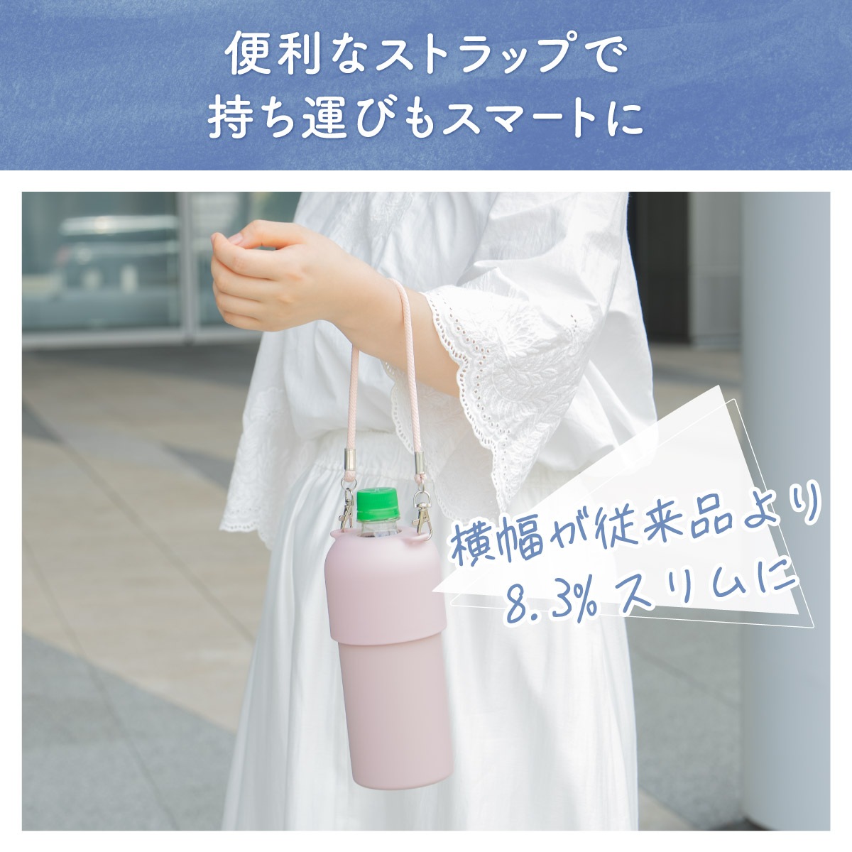 BOTTLE in BOTTLE（ボトルインボトル） ペットボトルホルダー Oタイプ ストラップ付き ABIB-Oシリーズ