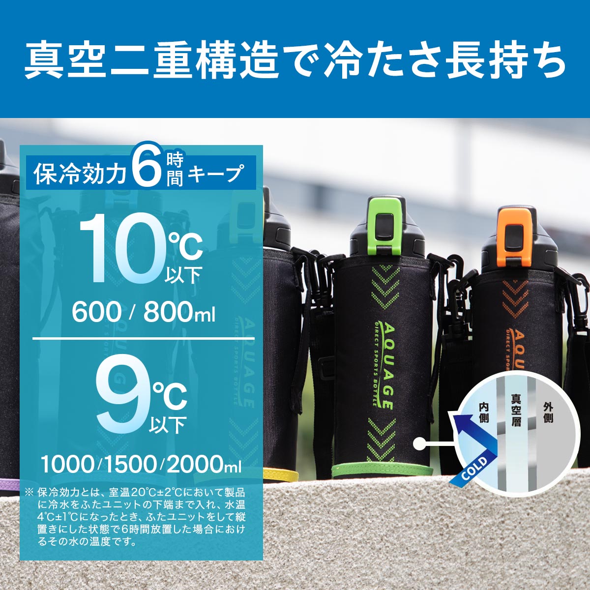 AQUAGE（アクアージュ）ダイレクトスポーツボトル 600mL 800mL 1000mL 1500mL 2000mL ADBT-S03シリーズ