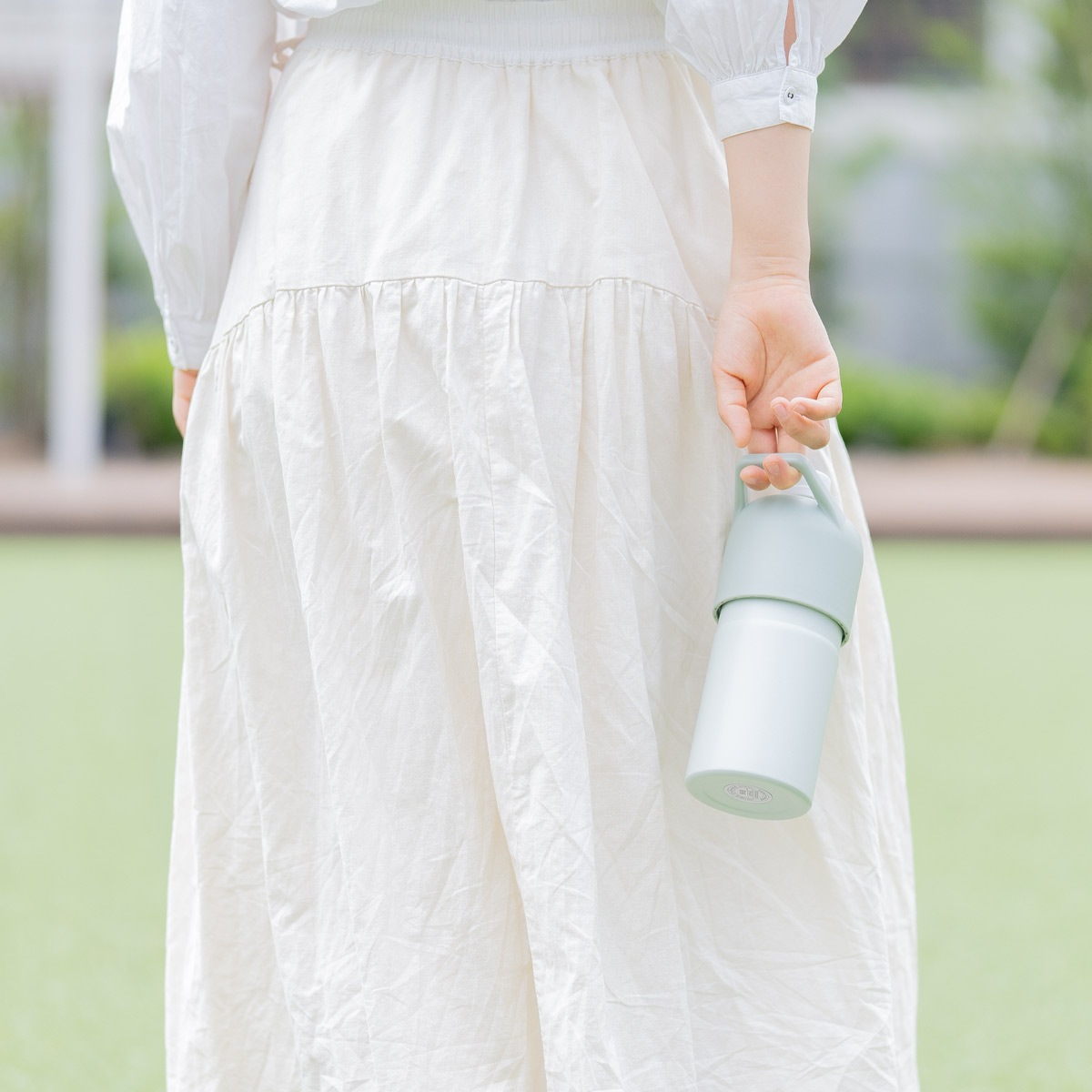 ケース販売 BOTTLE in BOTTLE(ボトルインボトル)ペットボトルホルダー Cタイプ 持ち手付き アイボリー ABIB-CIV12P