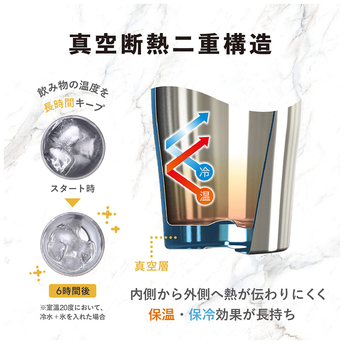 ケース販売 Sinqs（シンクス）なめらか飲み口 グラデーションタンブラー 430ml ブルー ASTG-433BL12P