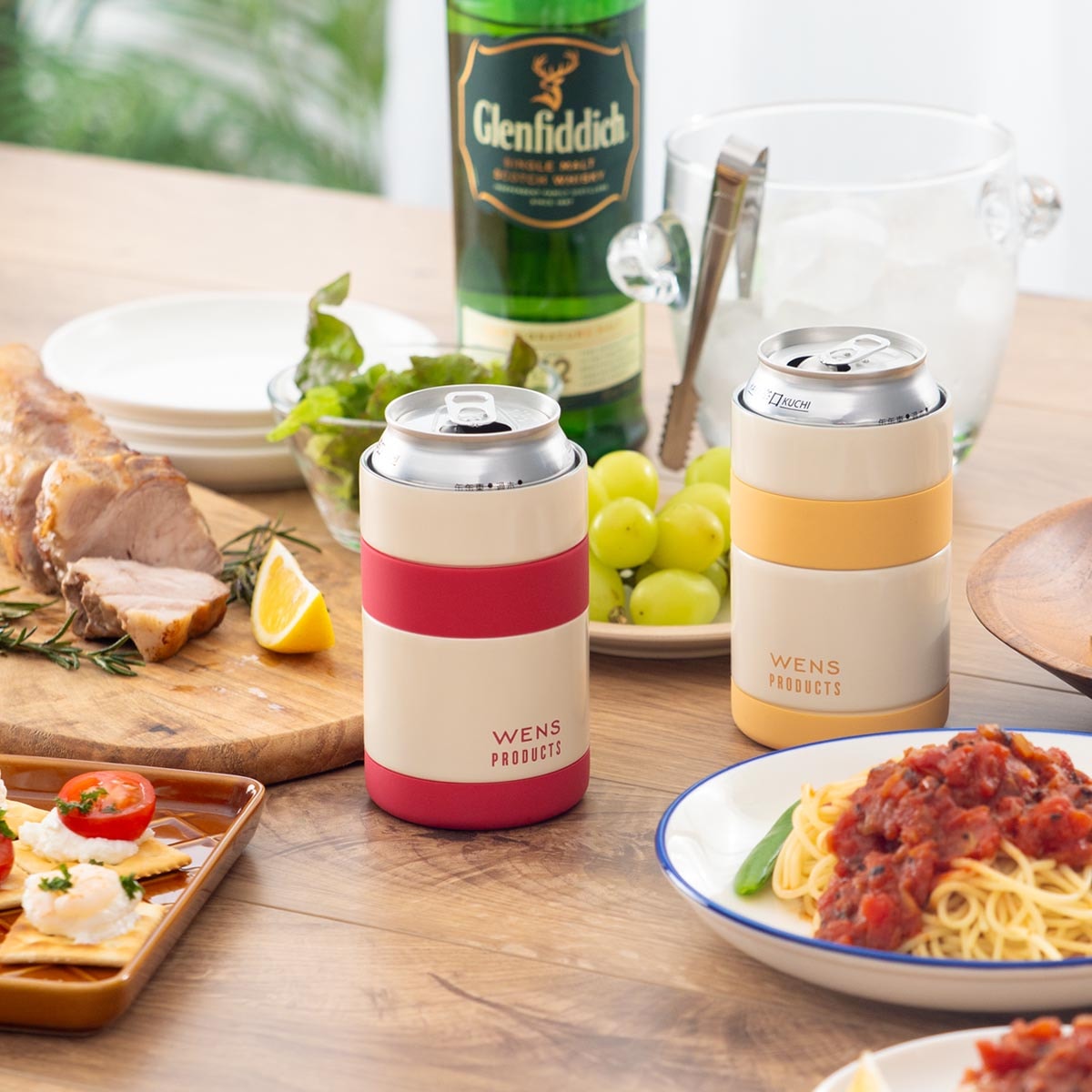 缶ホルダー タンブラー 350ml缶用 2wayタイプ 洗いやすい 真空断熱 保冷 アウトドア WENS PRODUCTS ACH-350