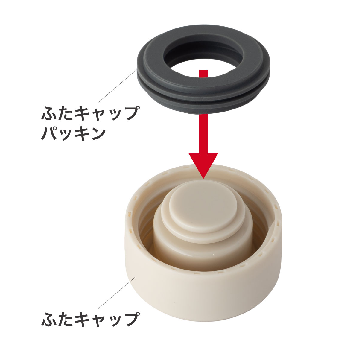 Basic Products ミニボトル ふたキャップパッキン 150ml 200ml 共通 APB-S-FP