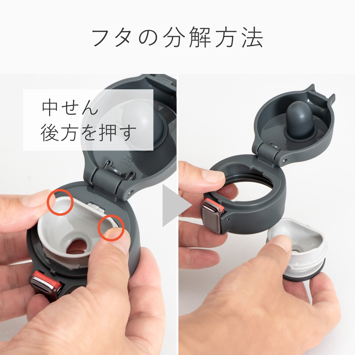 分解して洗える 軽量ワンタッチボトル 365mL 495mL 620mL 800mL AREW-01シリーズ