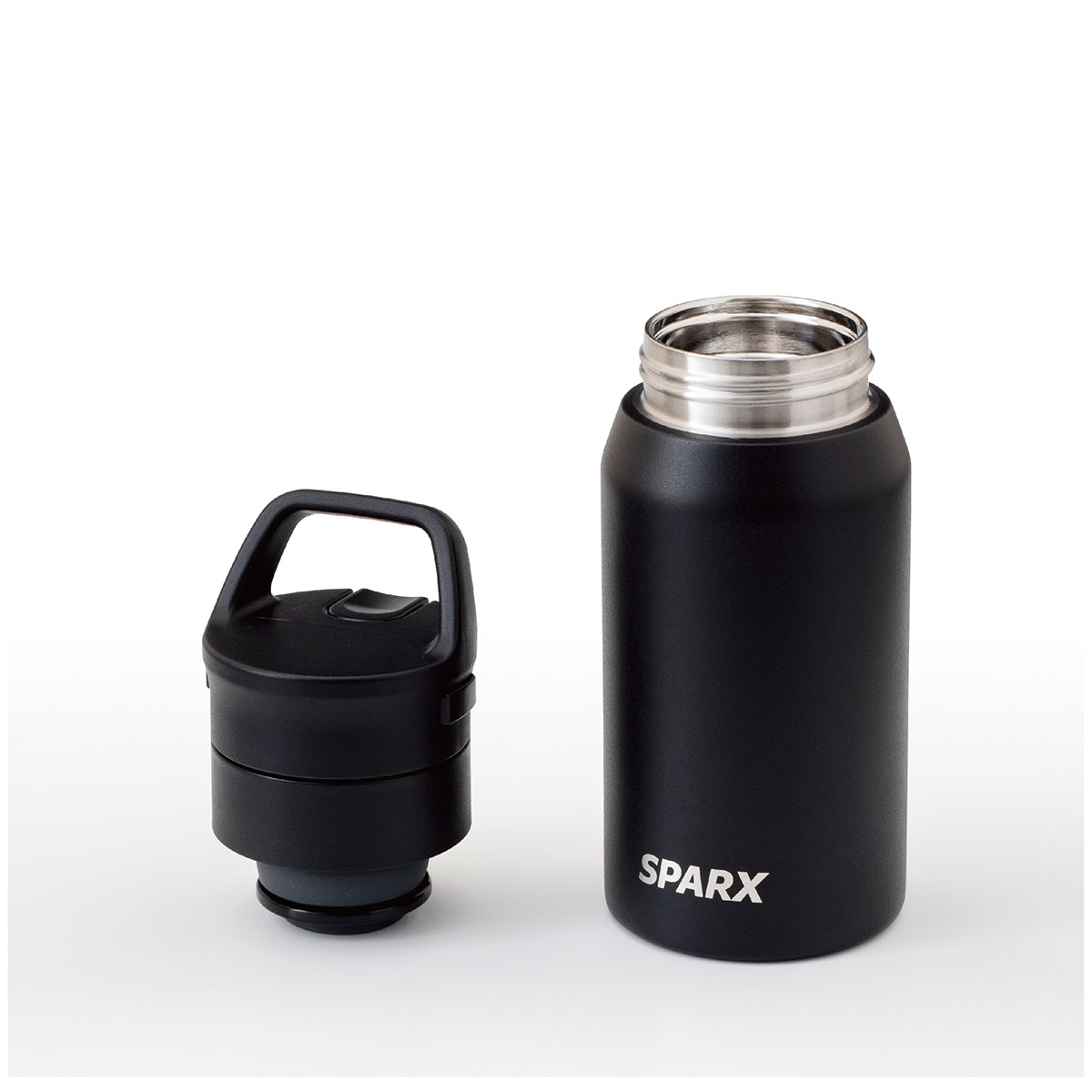 SPARX（スパークス）真空断熱炭酸用ボトル 370ml ブラック ASO-370BK