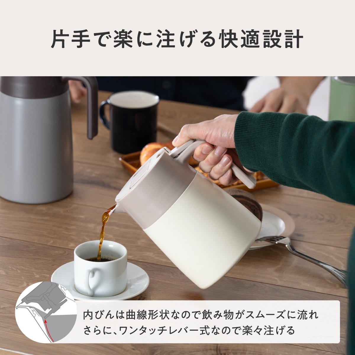 CafeLink（カフェリンク）中栓・流水路まで分解できるコーヒーサーバー 650ml 800ml 1100ml ACS-S