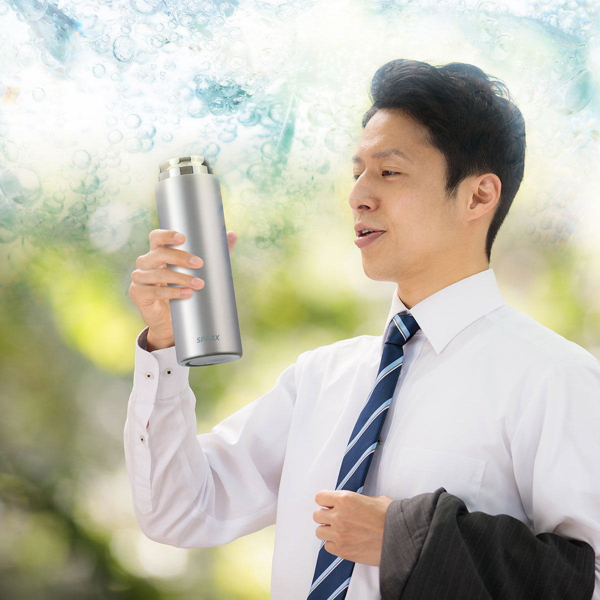 SPARX（スパークス）真空断熱炭酸用ボトル 390ml マットブラック ASOC-390MBK