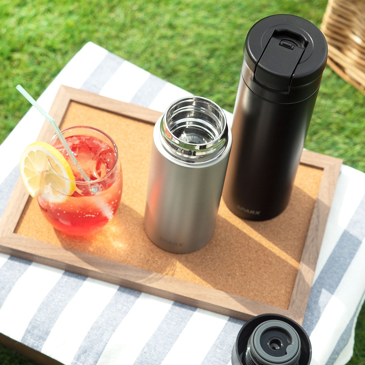 SPARX（スパークス）真空断熱炭酸用ボトル 390ml シルバーマット ASOC-390SMT