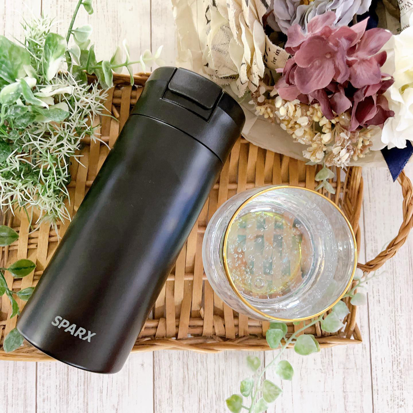 SPARX（スパークス）真空断熱炭酸用ボトル 390ml シルバーマット ASOC-390SMT