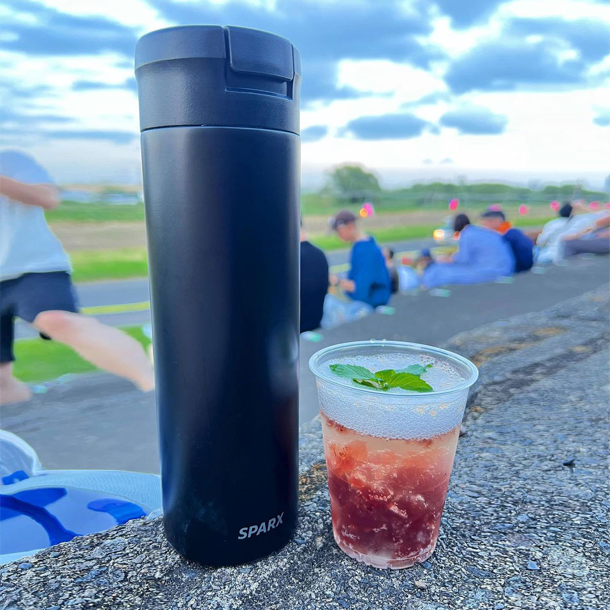 SPARX（スパークス）真空断熱炭酸用ボトル 390ml シルバーマット ASOC-390SMT