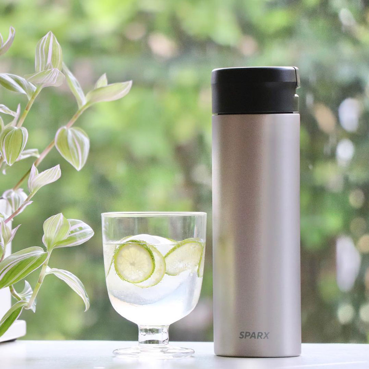 SPARX（スパークス）真空断熱炭酸用ボトル 390ml シルバーマット ASOC-390SMT