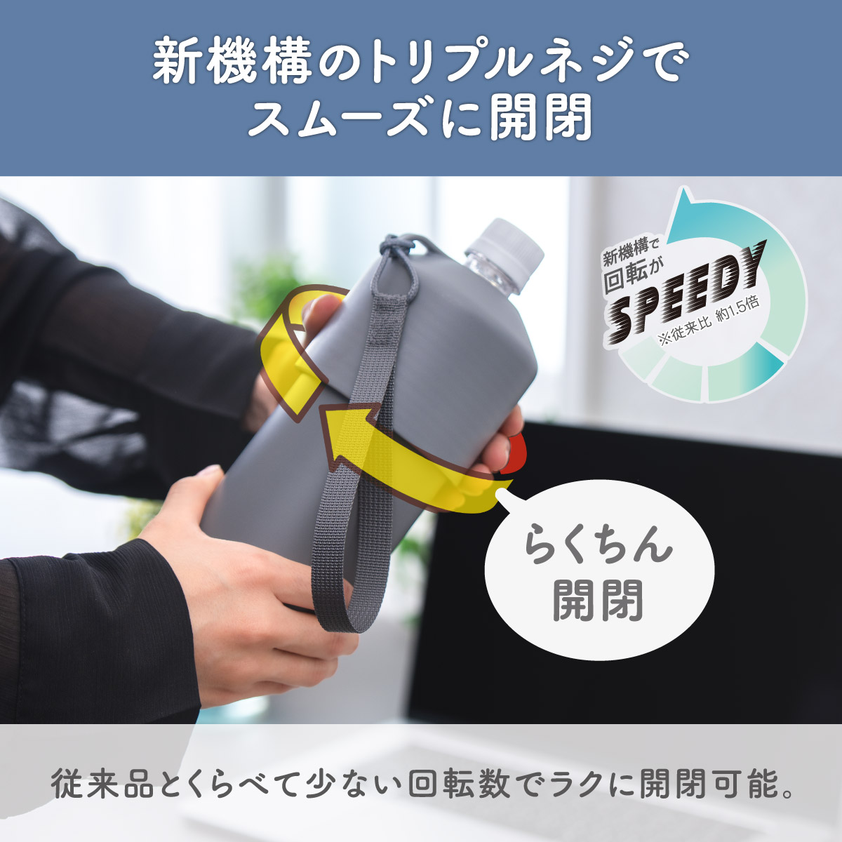 BOTTLE in BOTTLE（ボトルインボトル） ペットボトルホルダー A2タイプ ストラップ付き ABIB-A2シリーズ