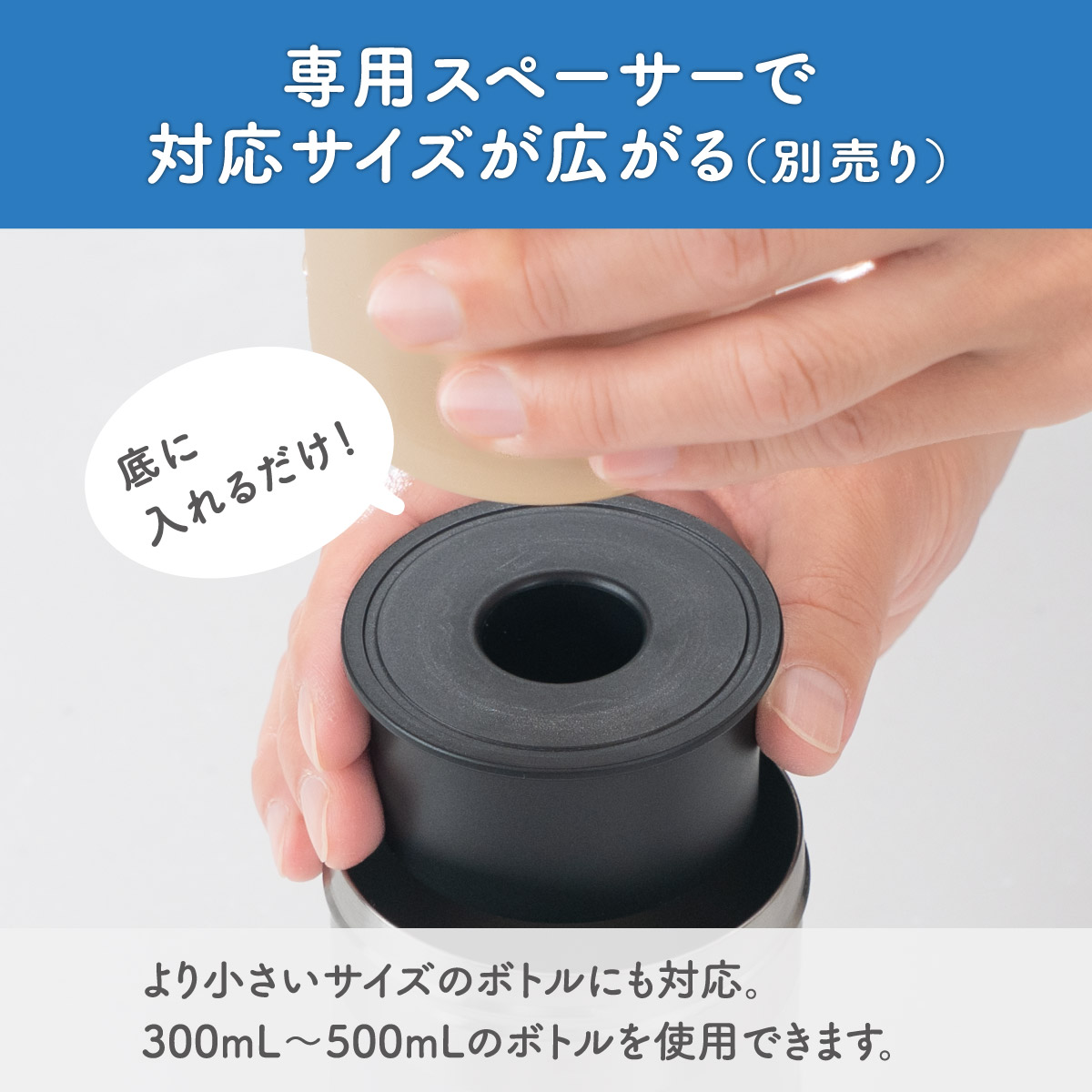 BOTTLE in BOTTLE(ボトルインボトル) ペットボトルホルダー GW2タイプ 折りたたみハンドル付き ABIB-GW2シリーズ