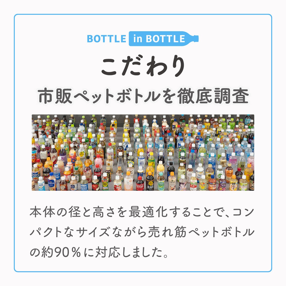 BOTTLE in BOTTLE（ボトルインボトル） ペットボトルホルダー OW2タイプ ストラップ付き ABIB-OW2シリーズ