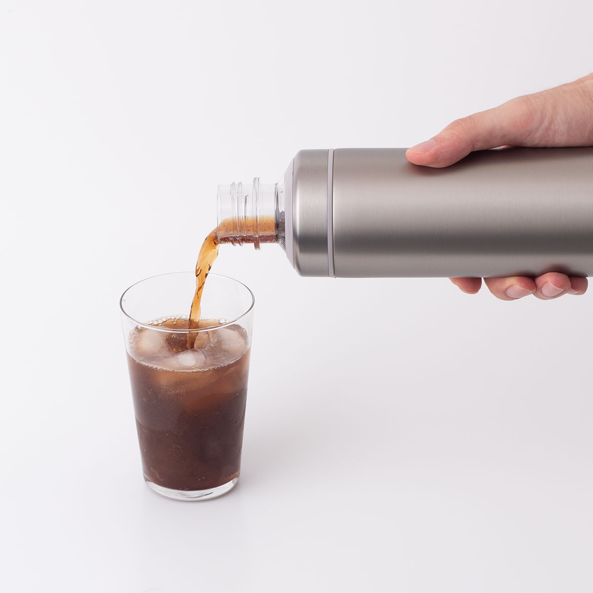 SHUWAT ソーダキーパー 炭酸飲料対応ボトル 600ml ペア 2個セット シルバー ミストブルー ASOK-700SVMBset