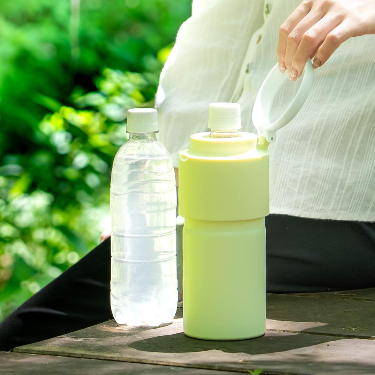 24個入り BOTTLE in BOTTLE（ボトルインボトル） ペットボトルホルダー GW2タイプ 折りたたみハンドル付き ABIB-GW2シリーズ