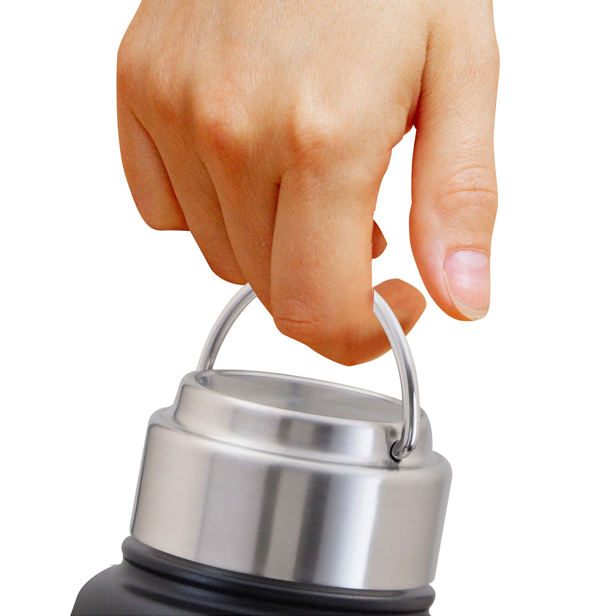 WENS（ウェンズ）ハンドル付きスクリューボトル 530ml ブラック AWPB-500BK