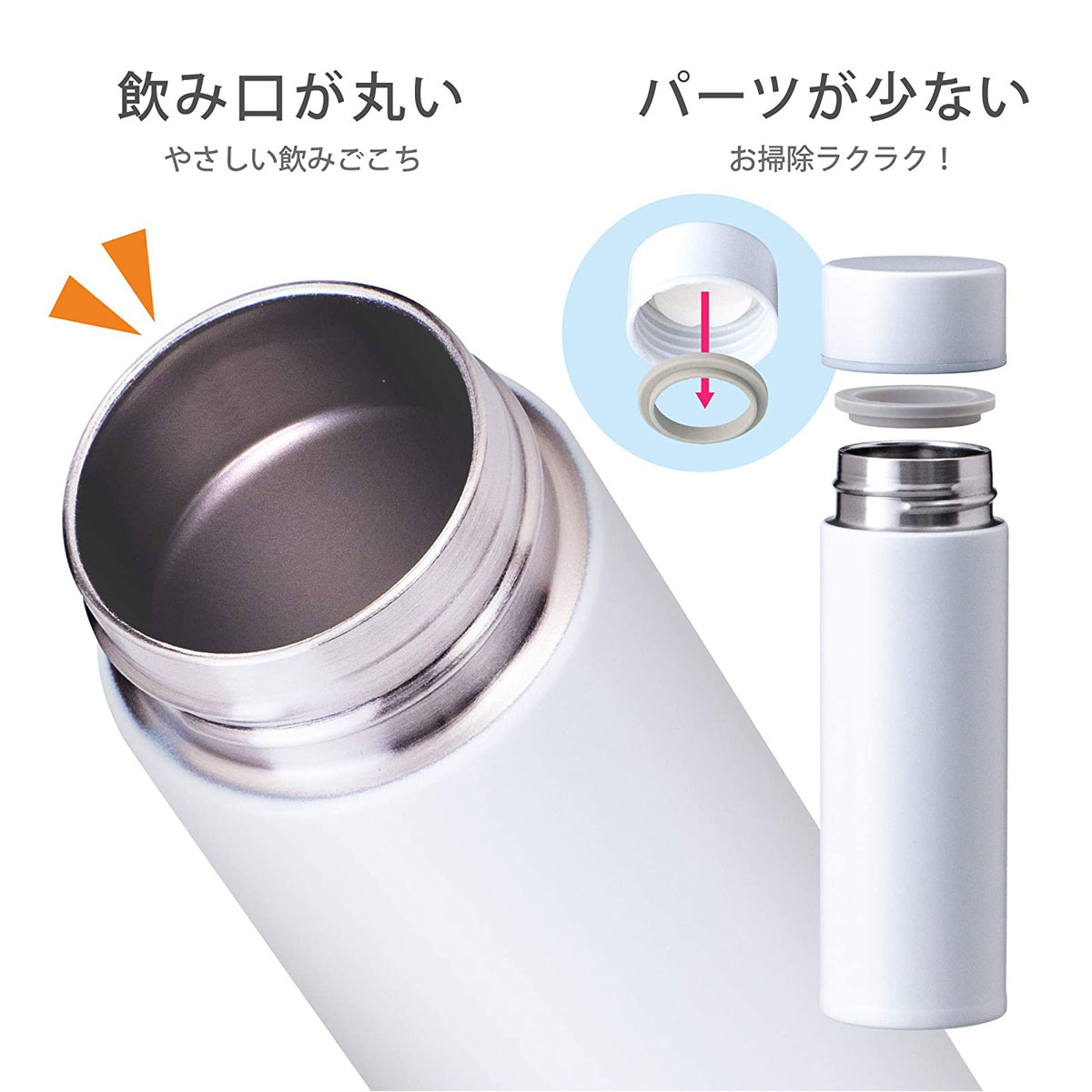 軽量コンパクト miniボトル 160ml ホワイト APB-160WH | 特徴別に選ぶ