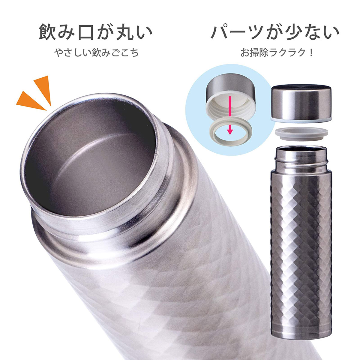 軽量コンパクト miniボトル 160ml シルバー APB-160SV