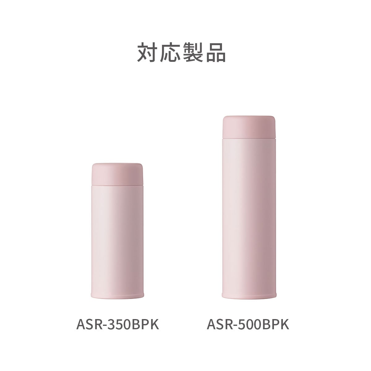 Basic Products ベーシックプロダクツ スクリューボトル ASR-350 ASR-500  ベビーピンク用 ふた一式  部品 ASR-CS-BPK