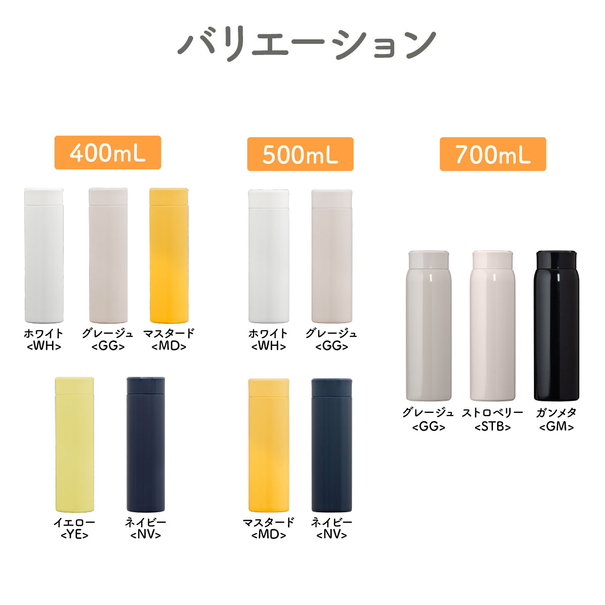 Airlist(エアリスト)超軽量スリムボトル 700ml ガンメタ ARSS-700GM