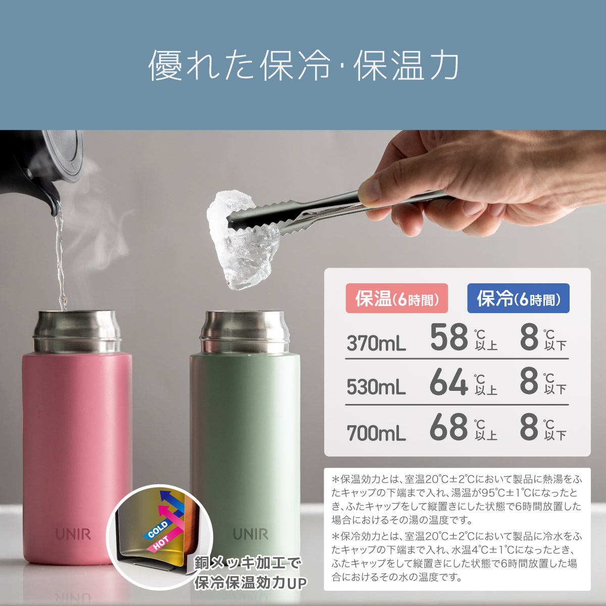 UNIR (ユニール) 洗いやすい シームレスボトル パッキン一体型 370ml スモーキーグリーン ASLB-370SGR