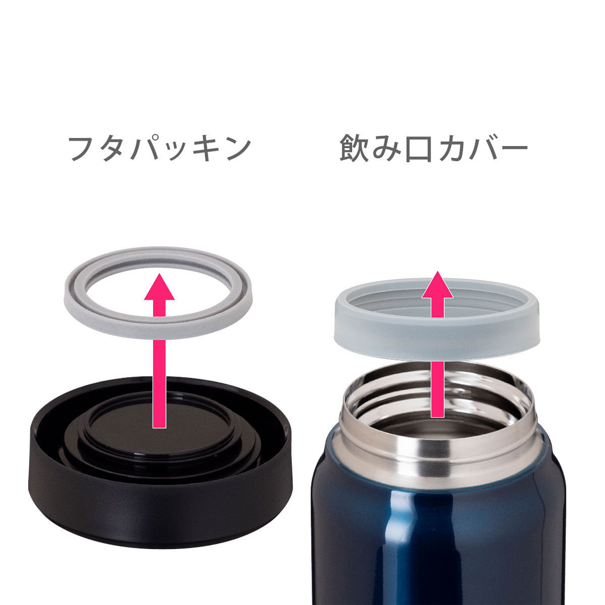 Airlist（エアリスト）超軽量 フードポット350ml,540ml（ARFP-350 , ARFP-351, ARFP-540 , ARFP-541）用 ふたパッキン ARFP-FP