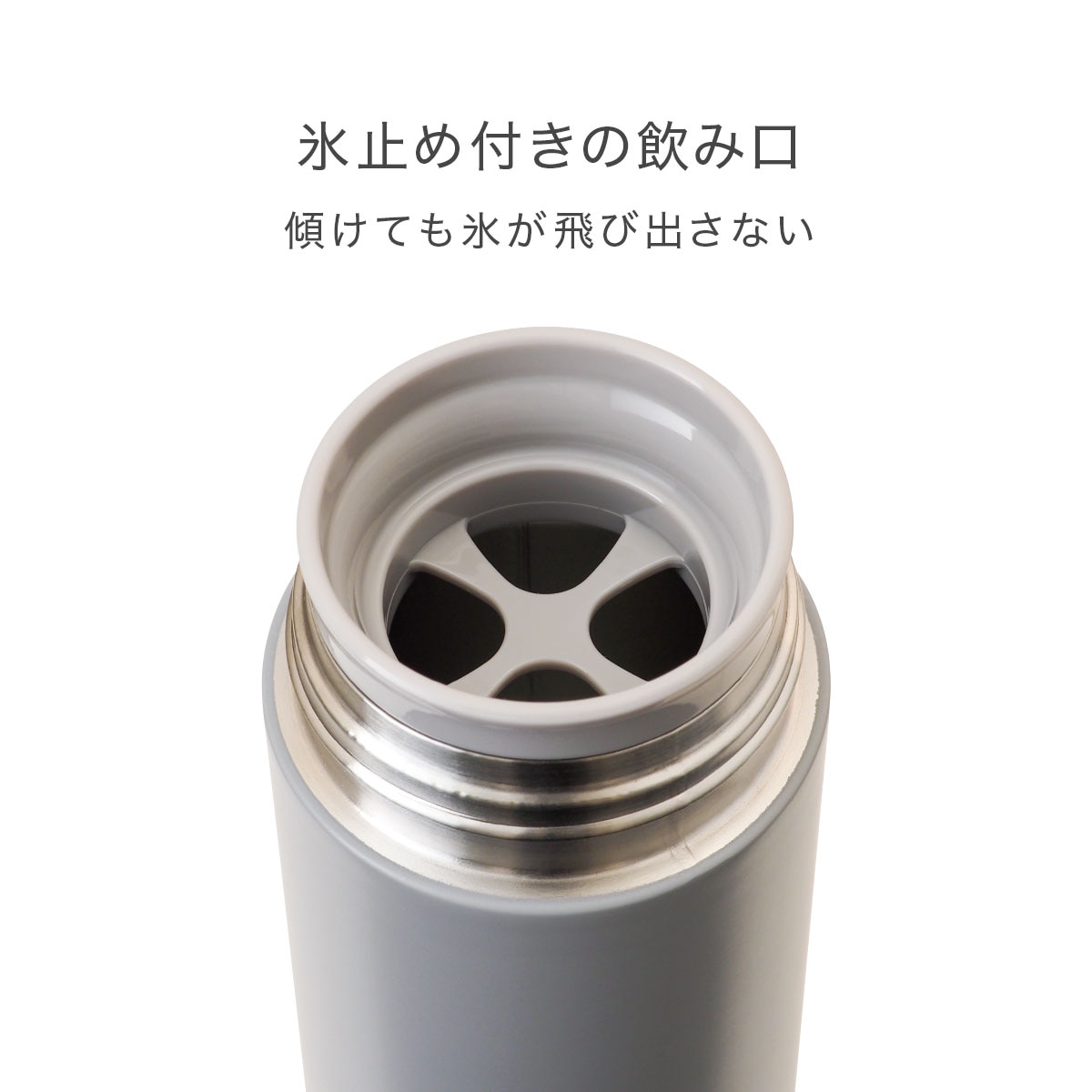 スクリューボトル 氷止め付き 360ml グレー SS-350GY