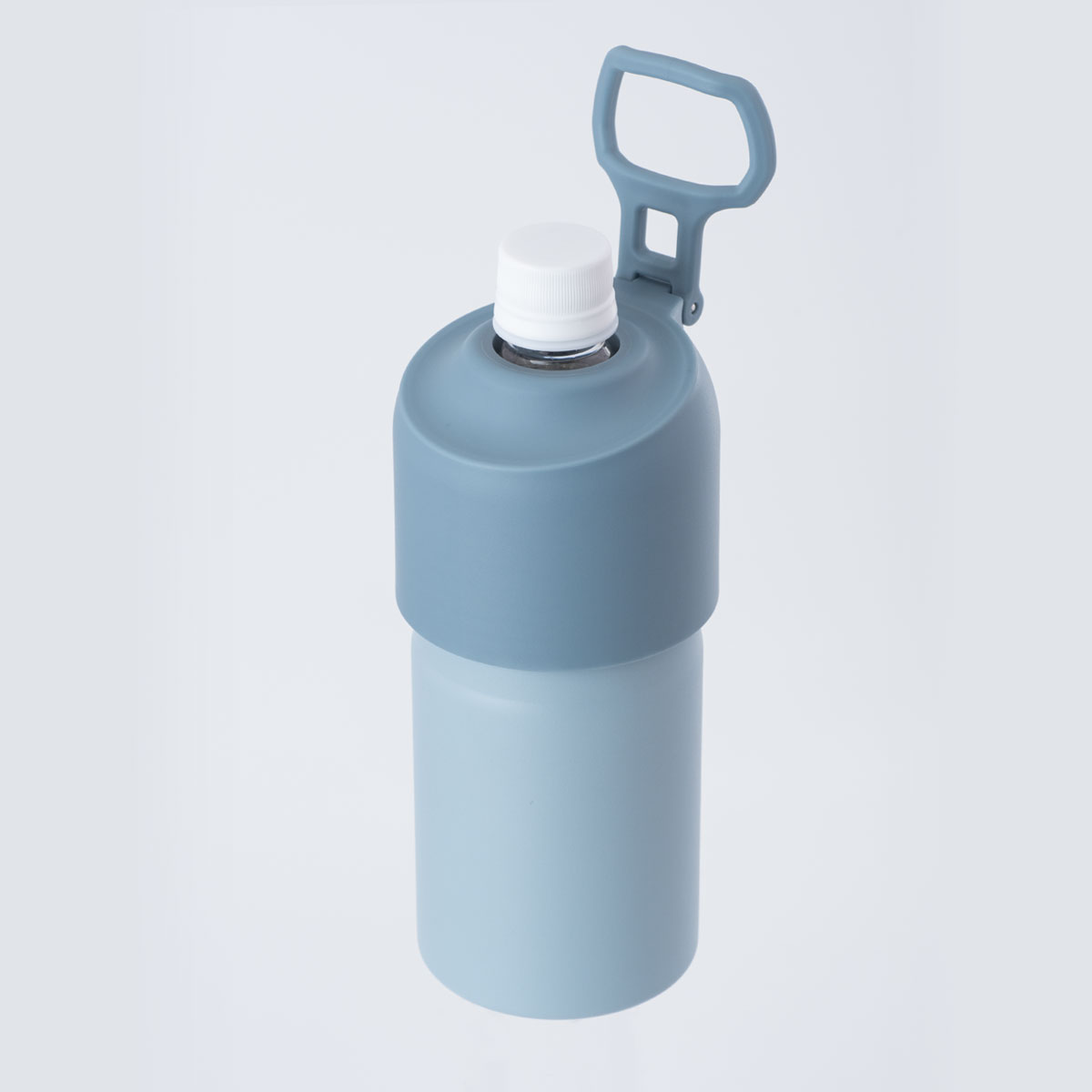 ケース販売 BOTTLE in BOTTLE（ボトルインボトル）ペットボトルホルダー Eタイプ ハンドル付き ベビーブルー ABIB