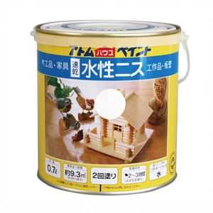 数量限定　OUTLET SALE　アトム水性ニス　０．７L