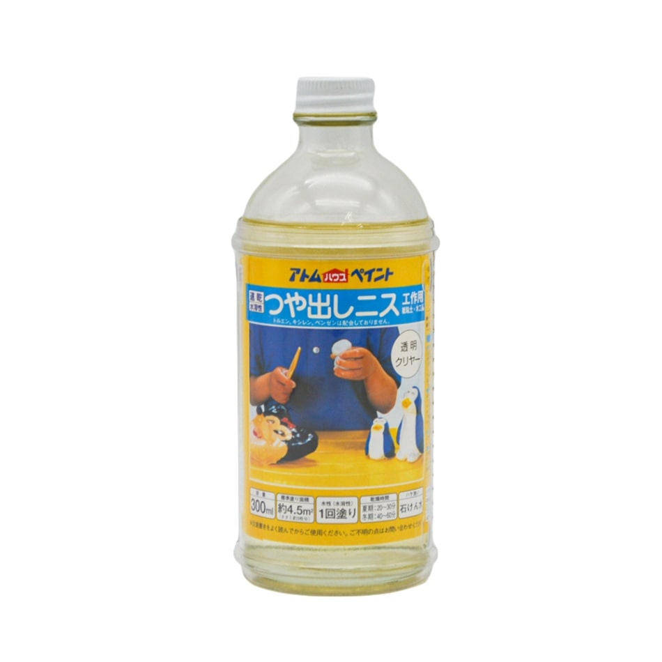数量限定　OUTLET SALE　アトムハウスペイント　つや出しニス　３００ｍｌ