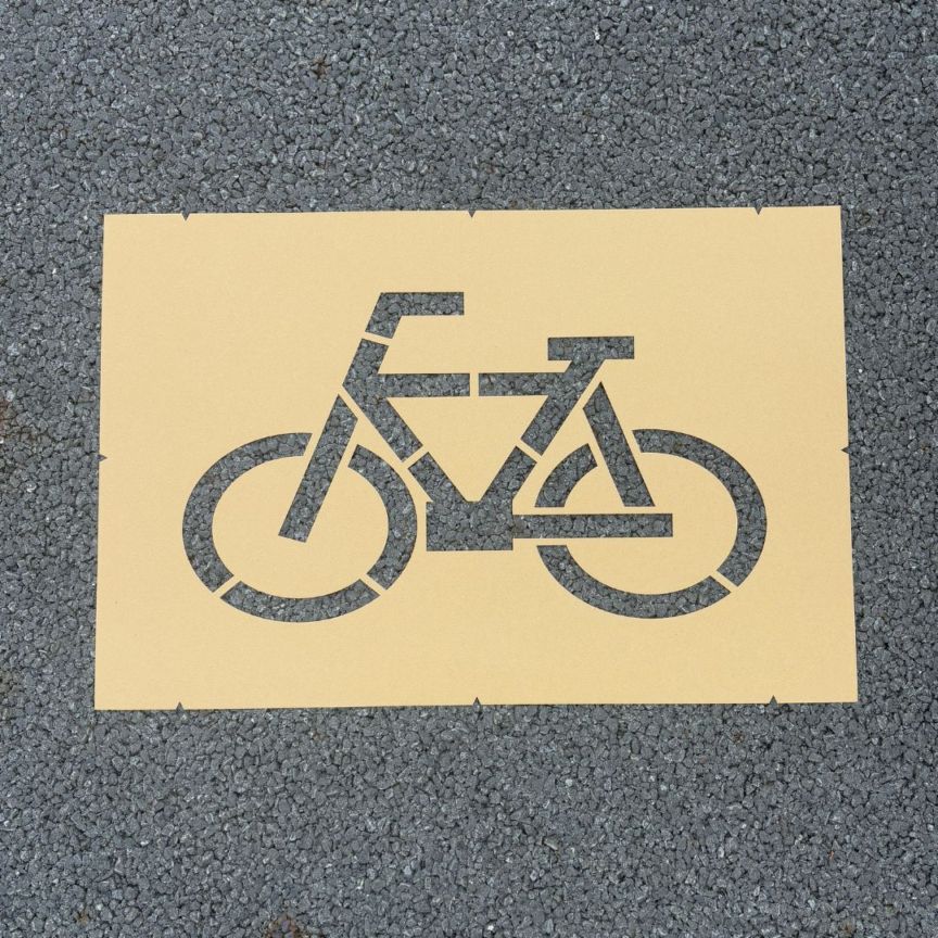 アトムハウスペイント　路面標示用テンプレート　ロードステンシルEasy　自転車マーク