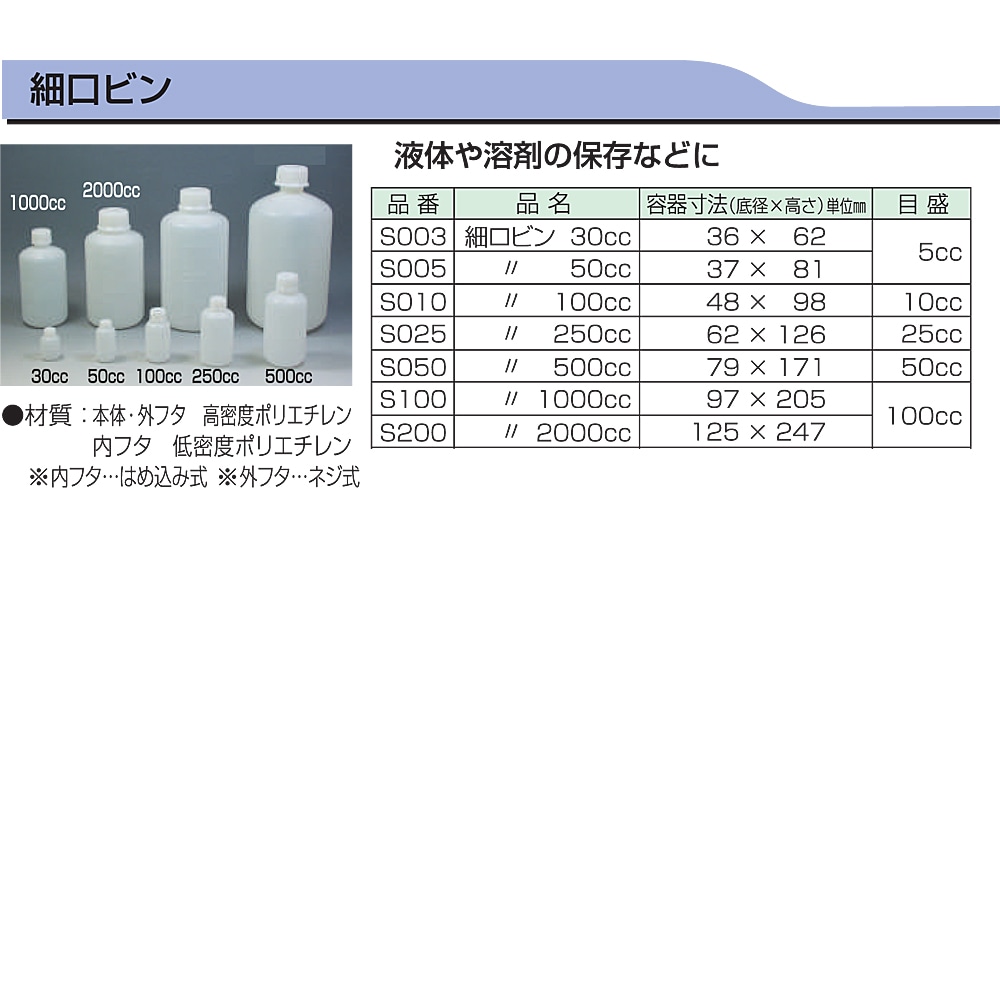 ヨトリヤマ 広口ポリビン 50cc