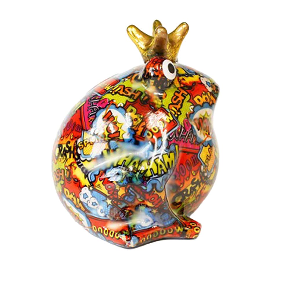 金色のカエルと蟹、蝶、バッタ、トンボなどの彫金箱 POMME PIDOU（ポンピドゥー） セラミック製貯金箱 カエル マネーバンク