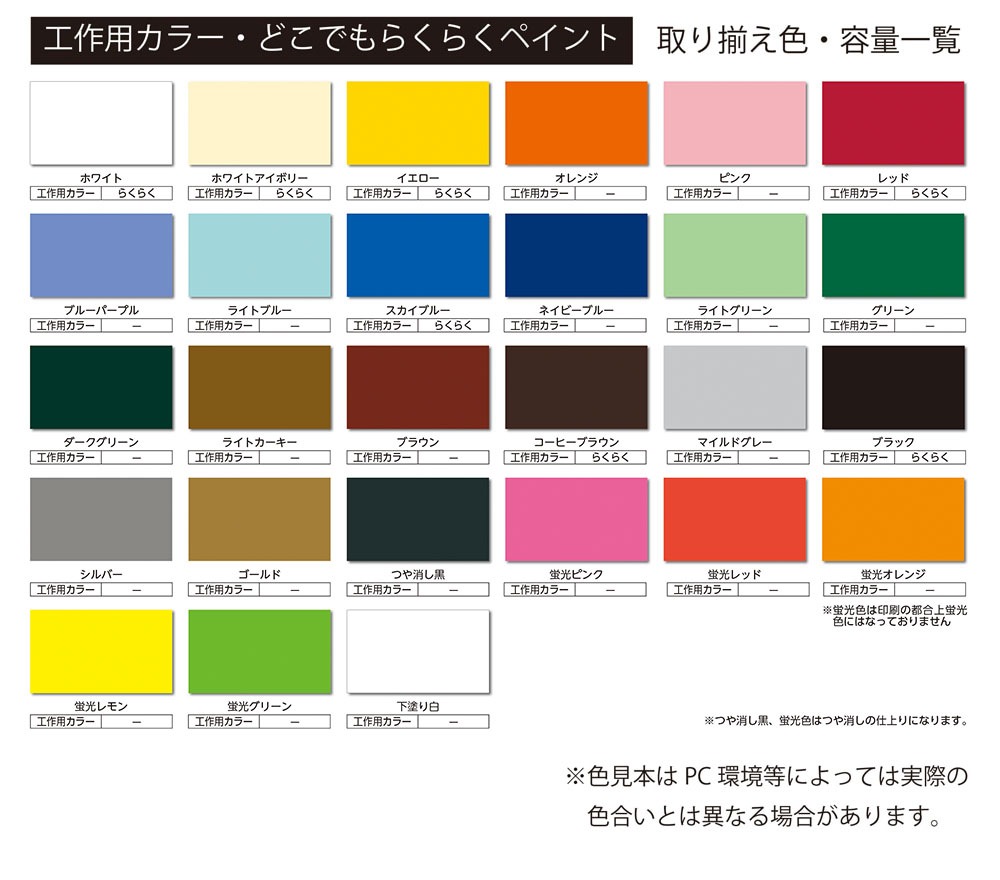 アトムハウスペイント　水性ホビー用　ペンキ　工作用カラー　２５ｍｌ（蛍光色を除く）