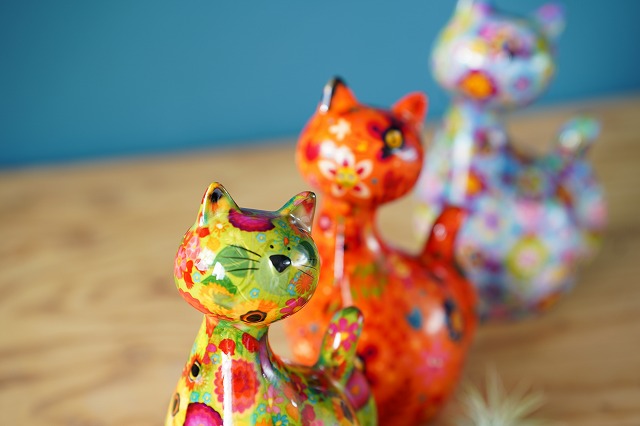 POMME PIDOU（ポンピドゥー） セラミック製貯金箱 ねこ マネーバンク