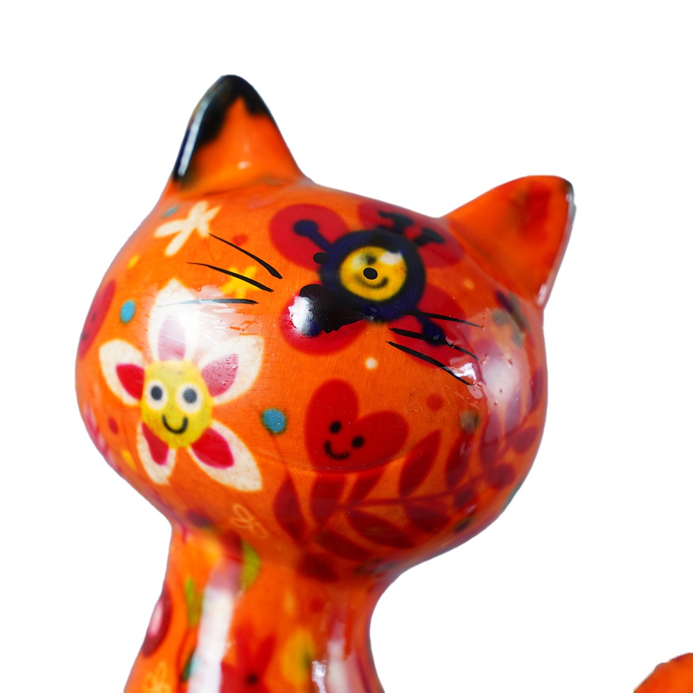 POMME PIDOU（ポンピドゥ)セラミック製貯金箱 カラフルな猫の置物セット POMME PIDOU（ポンピドゥー） セラミック製貯金箱 ねこ マネー
