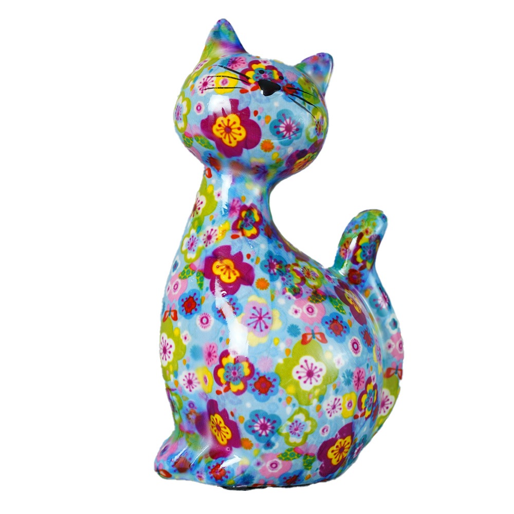 POMME PIDOU（ポンピドゥ)セラミック製貯金箱 カラフルな猫の置物セット POMME PIDOU（ポンピドゥー） セラミック製貯金箱 ねこ マネー