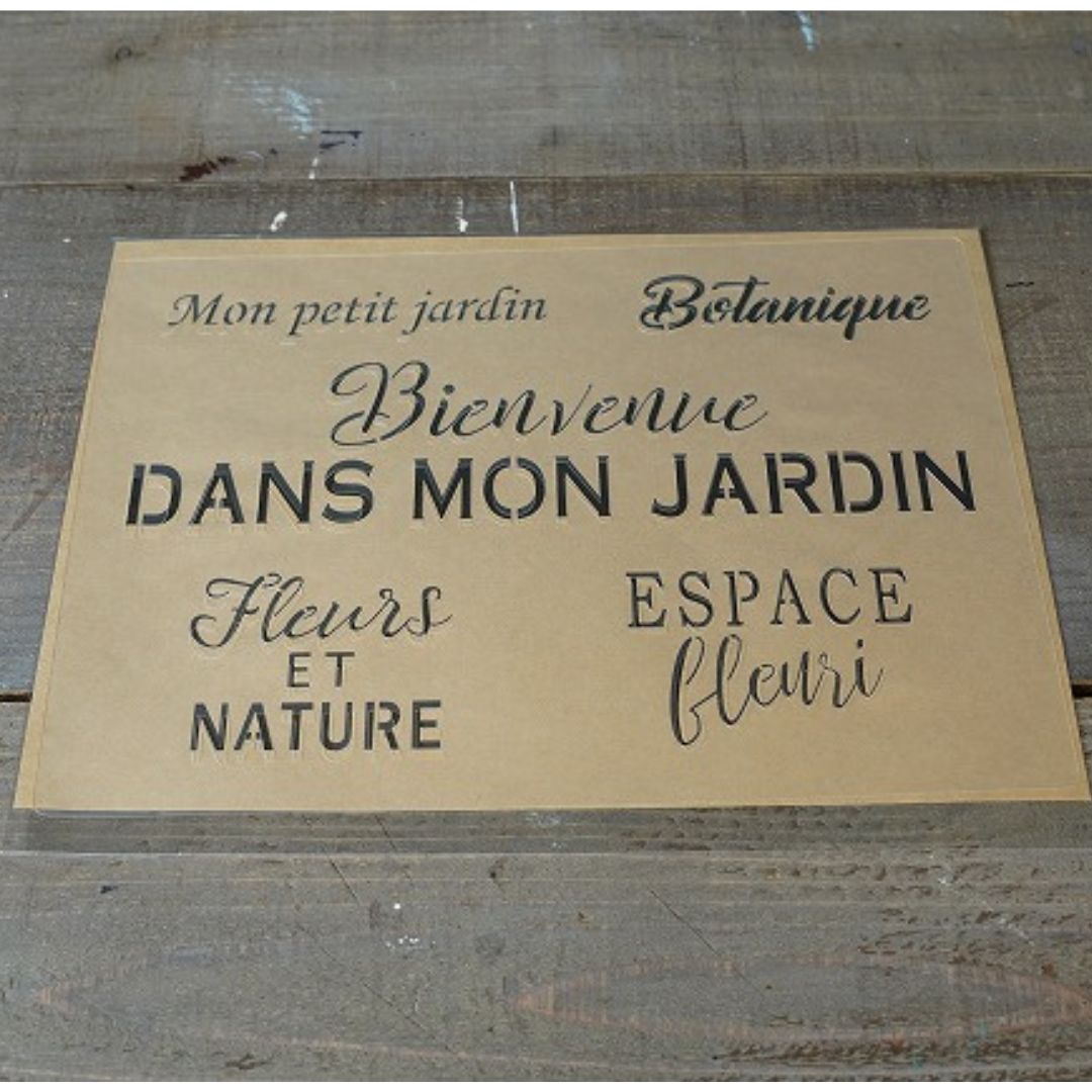 ANALOG STUDIO ステンシルシート 【A4】【フランス語 / ガーデン】