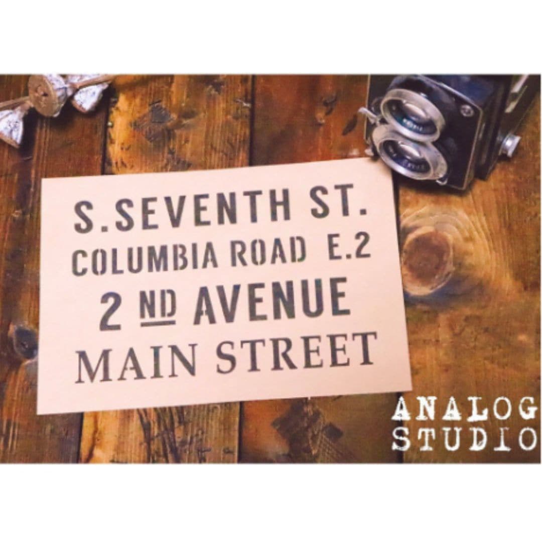 ANALOG STUDIO　ステンシルシート　【A７】【トラフィックサイン】