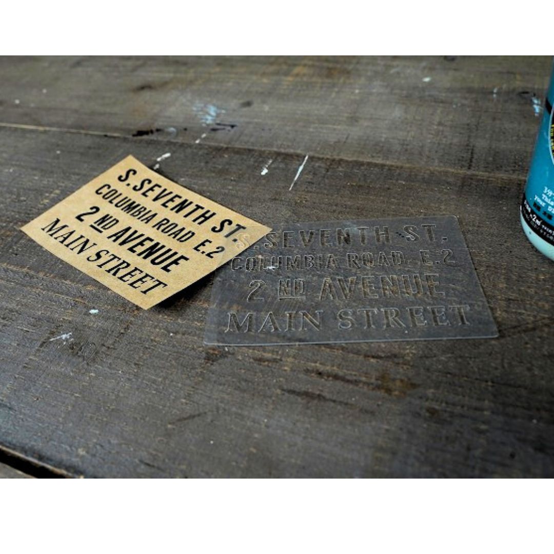 ANALOG STUDIO　ステンシルシート　【A７】【トラフィックサイン】