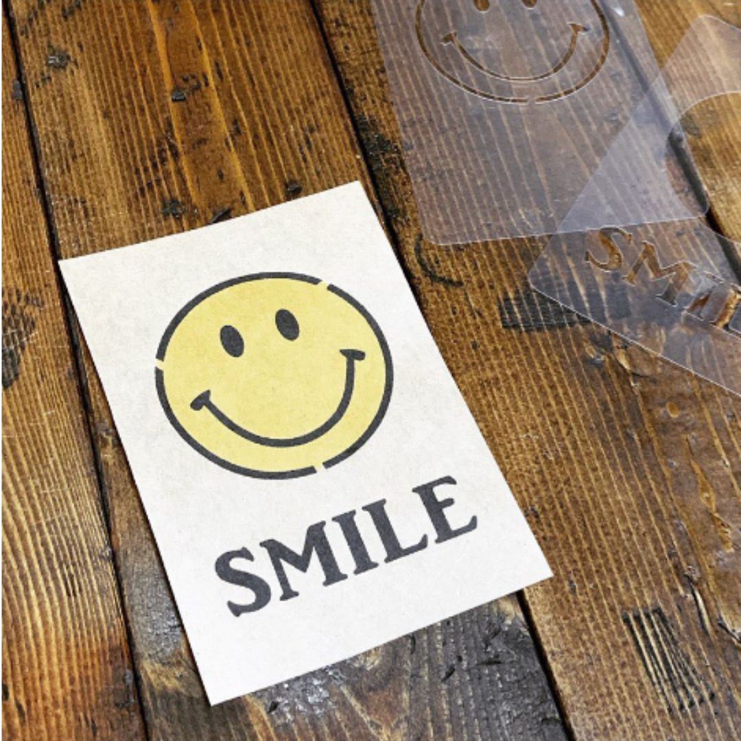 ANALOG STUDIO　ステンシルシート　【A７】【ミニスマイル2枚組】