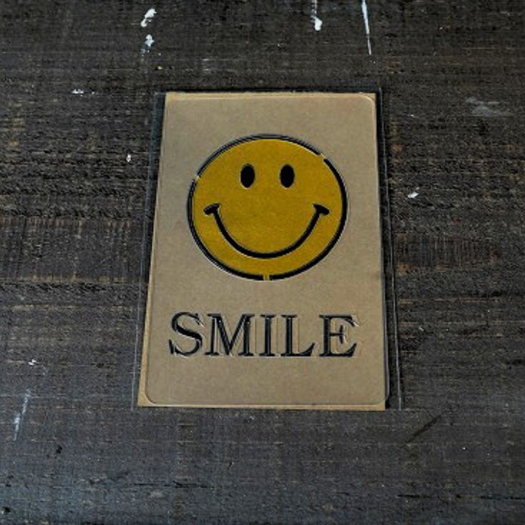 ANALOG STUDIO　ステンシルシート　【A７】【ミニスマイル2枚組】