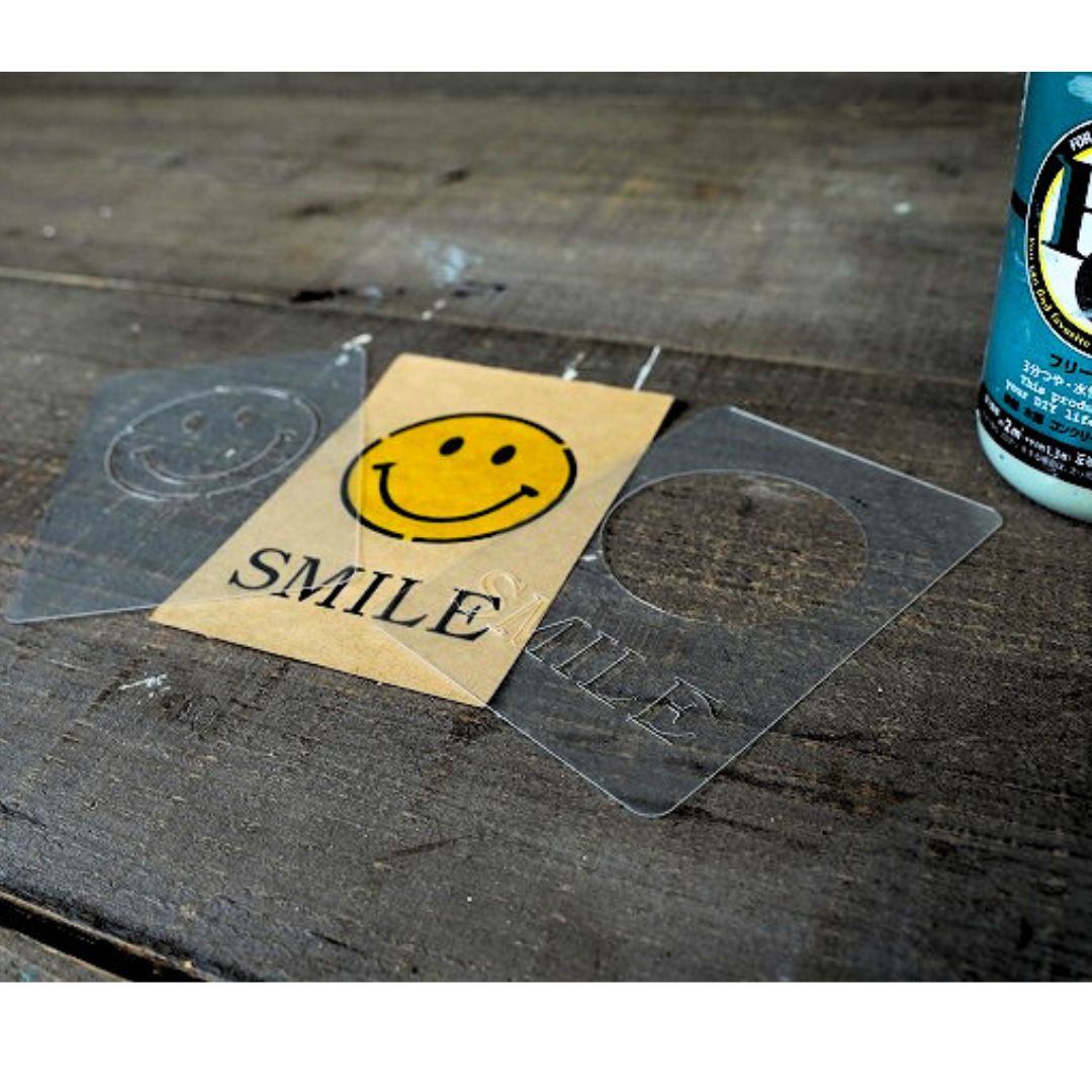 ANALOG STUDIO　ステンシルシート　【A７】【ミニスマイル2枚組】