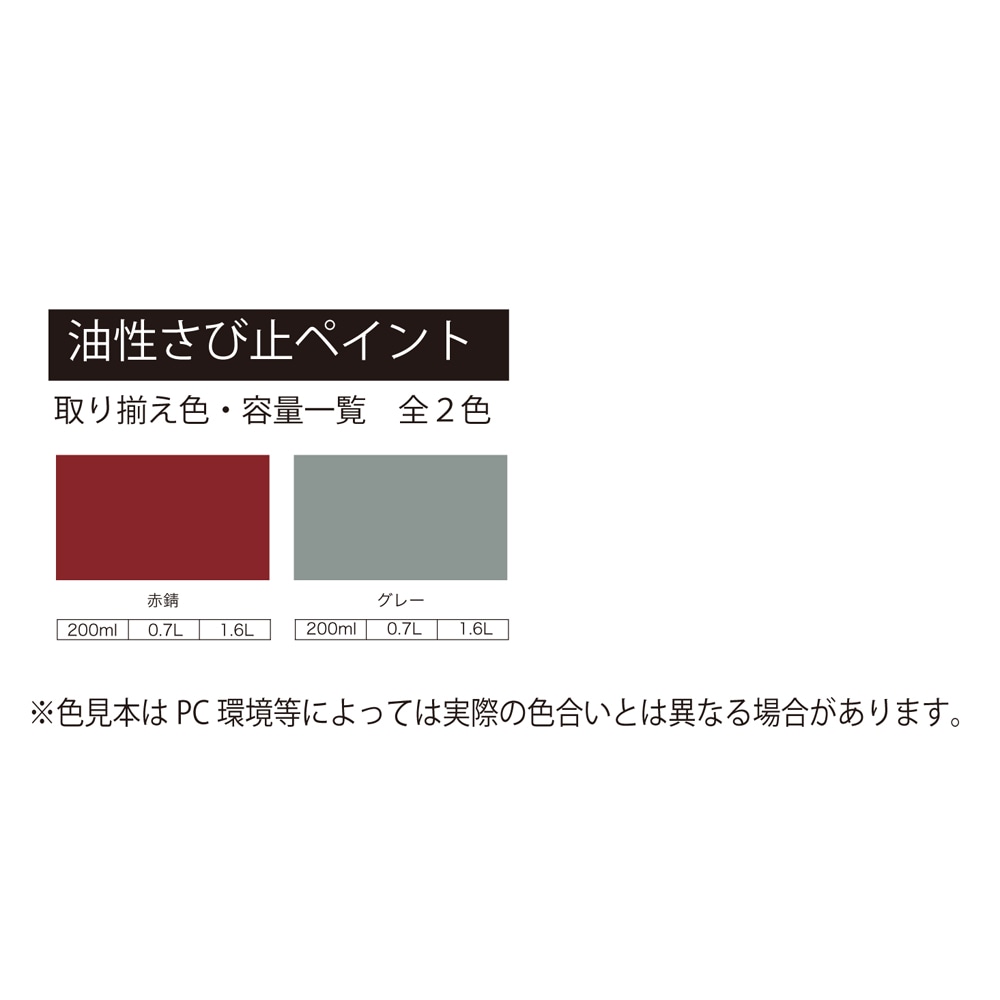 アトムハウスペイント　サビドメ　ペンキ　油性さび止ペイント　０．７L　グレー