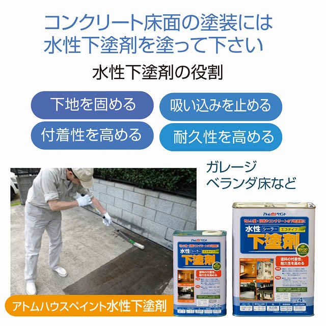数量限定 OUTLET SALE 水性コンクリート床用 1.6L