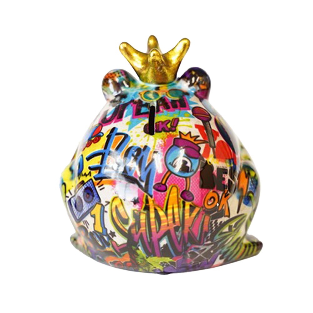 POMME PIDOU ポンピドゥ カエル マネーバンク 貯金箱 レインボー POMME PIDOU（ポンピドゥー） セラミック製貯金箱 カエル マネー